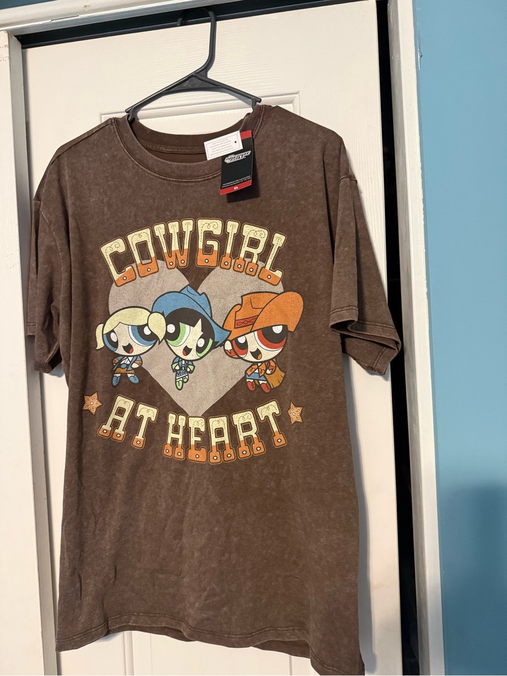 Powder Puff Girl’s-  "Cowgirl At Heart" Graphic Tee NWT